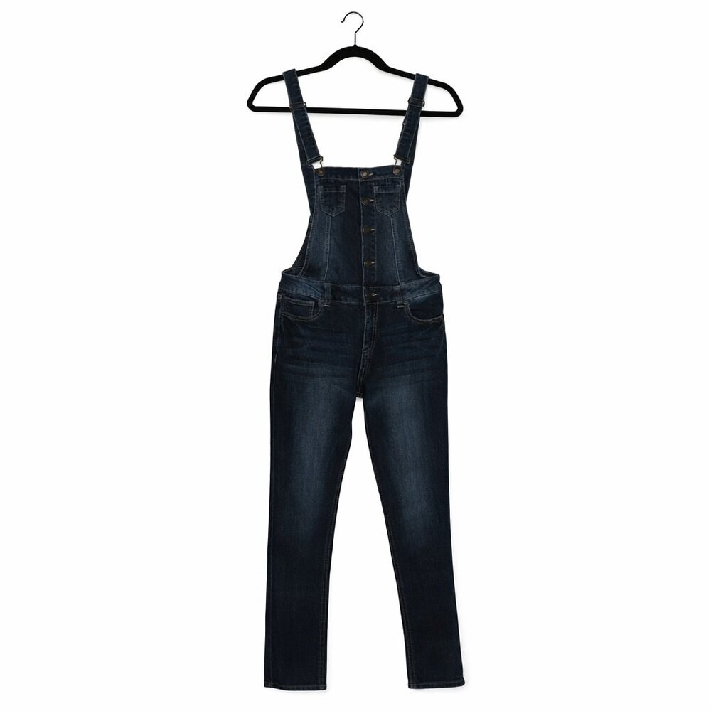 MEGAN DENIM Medium Wash Overalls Size S - Picture 1 of 8